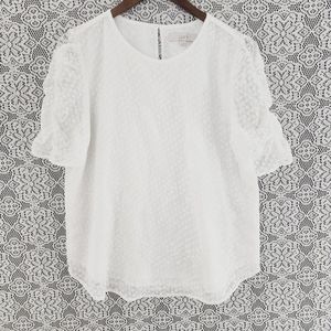 LOFT White Lace Blouse
